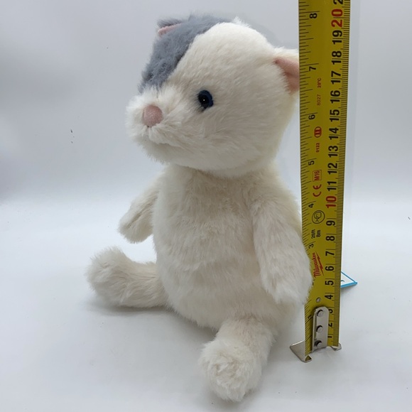 Jellycat Munchkin Cat Soft Plush Stuffed Animal Kitten Kitty White Grey Retired - Picture 10 of 10
